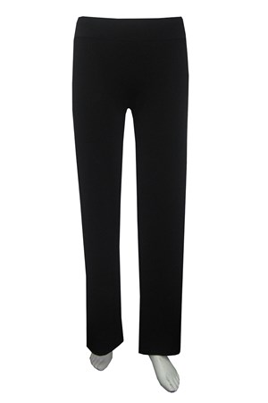 BLACK - Karley soft knit pant with wide leg and wide waist